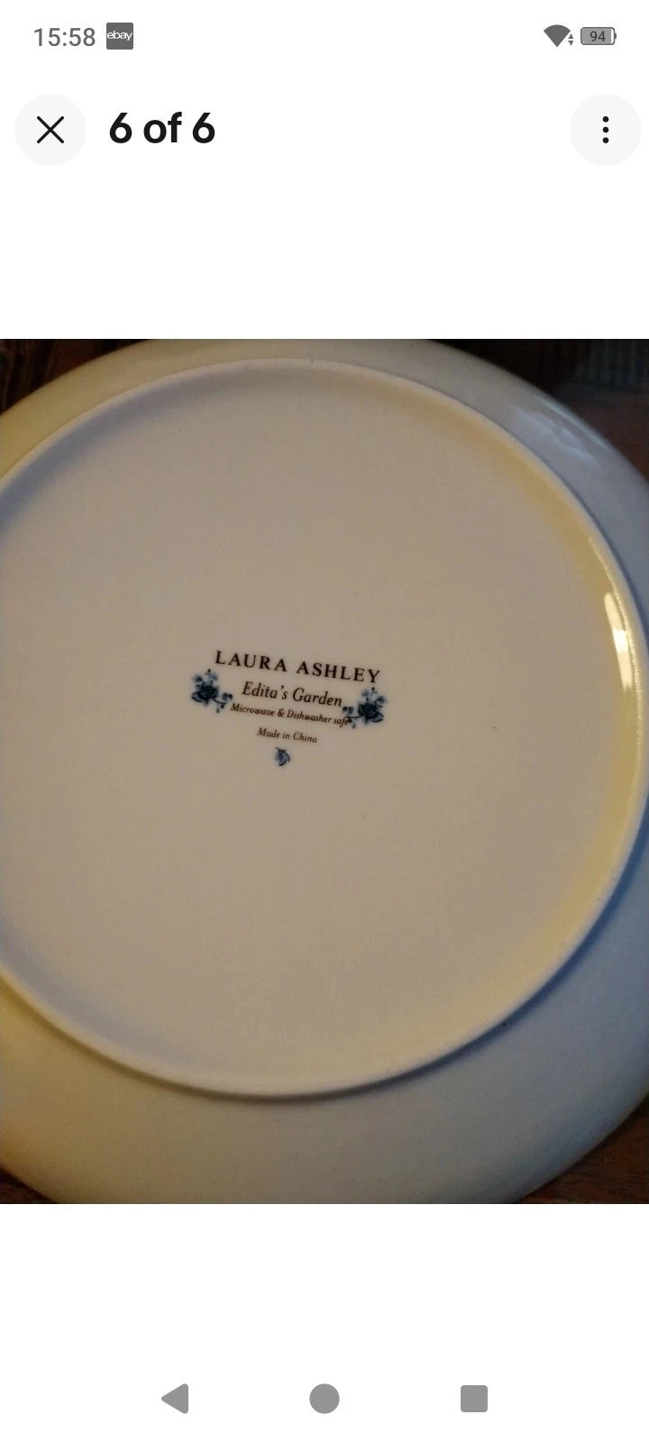 NEW Laura Ashley Edita's Garden Set of 4 Pasta Bowls 9"