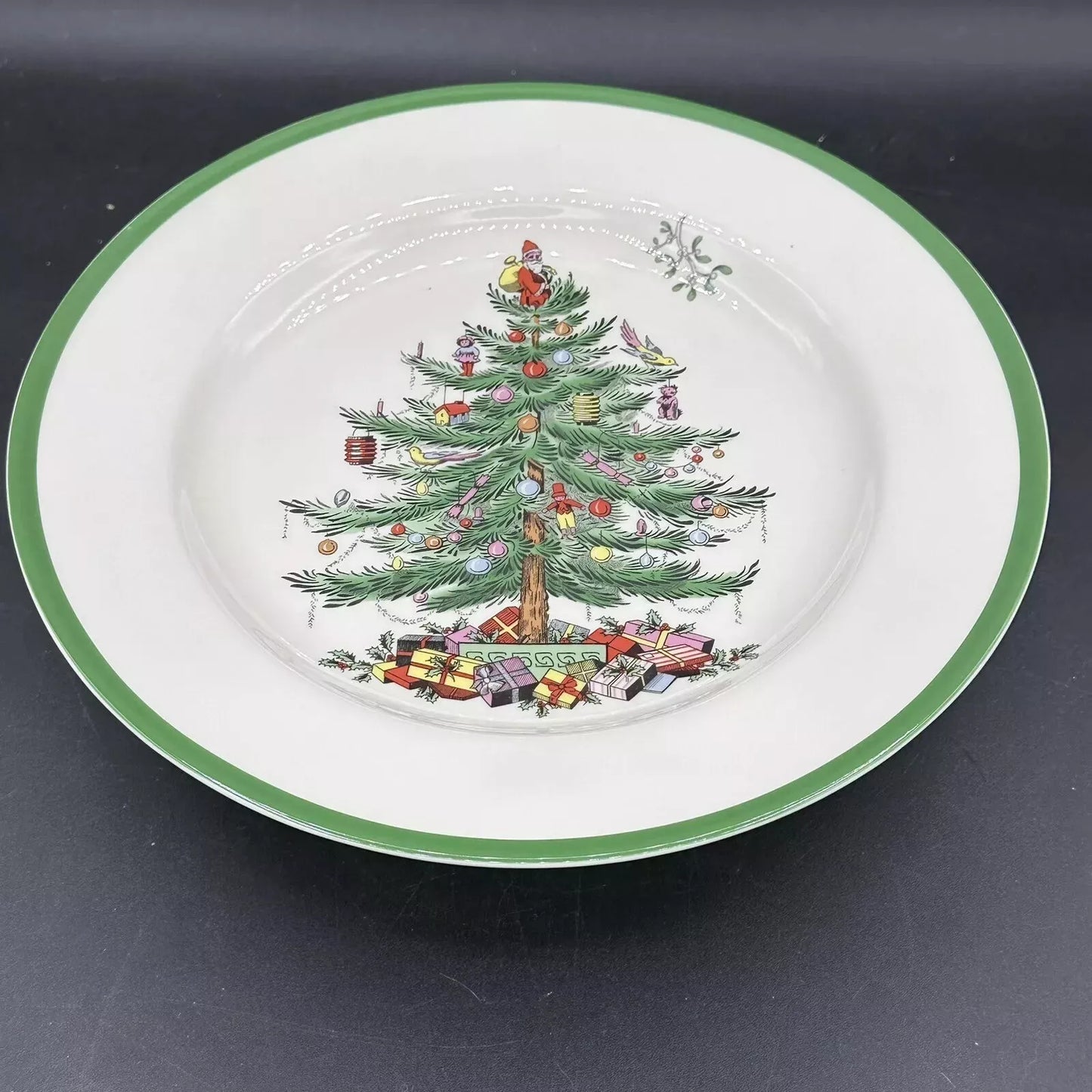 NEW Spode Christmas Cake Stand Serving Plate Footed 10” RARE