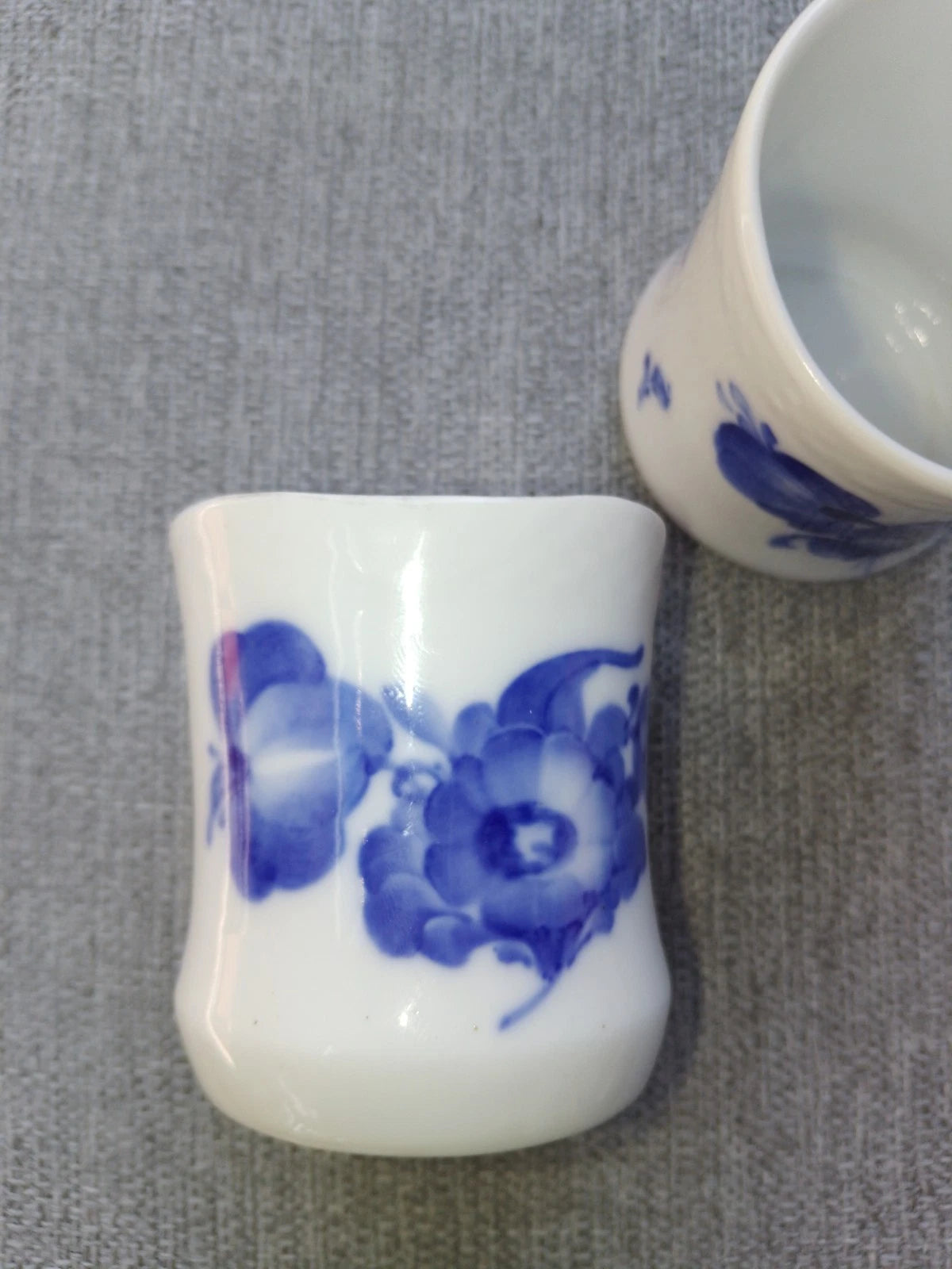 Royal Copenhagen Blue Flower Braided Small Cup Vases x 2 No. 8253 Porcelain