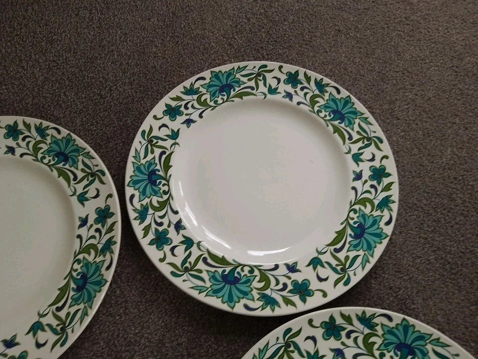 Midwinter Spanish Garden Marquis Of Queensberry Retro Dinner Plates X 4