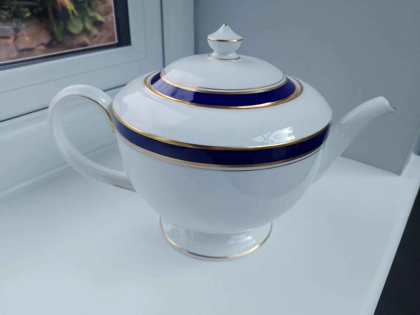 Royal Worcester Howard Cobalt Blue Teapot Excellent Unused Condition