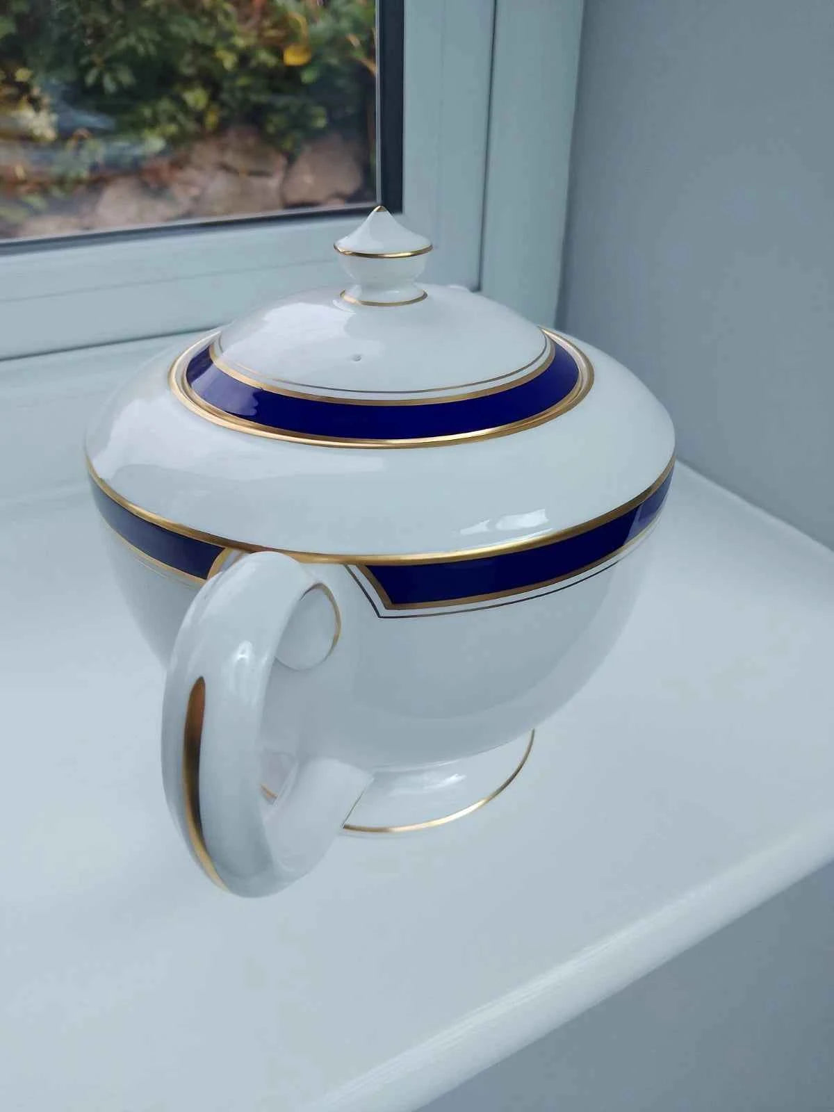 Royal Worcester Howard Cobalt Blue Teapot Excellent Unused Condition