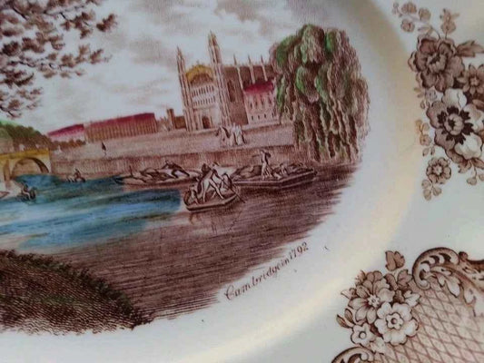 JOHNSON BROS Brothers OLD BRITAIN Castles Oval Serving Plate 12" Cambridge 1792