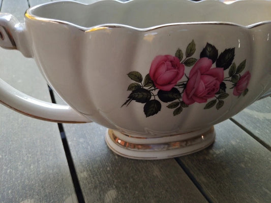 Mantle Vase Flower Grate Insert 13" Decorative Floral Decorated Ceramic