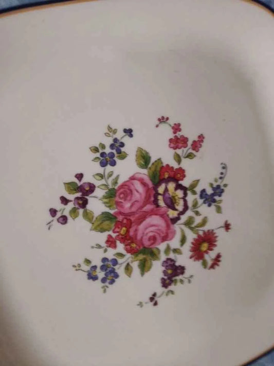 Royal Doulton Centennial Rose 2 Handle Cake Plate 12" Excellent Condition