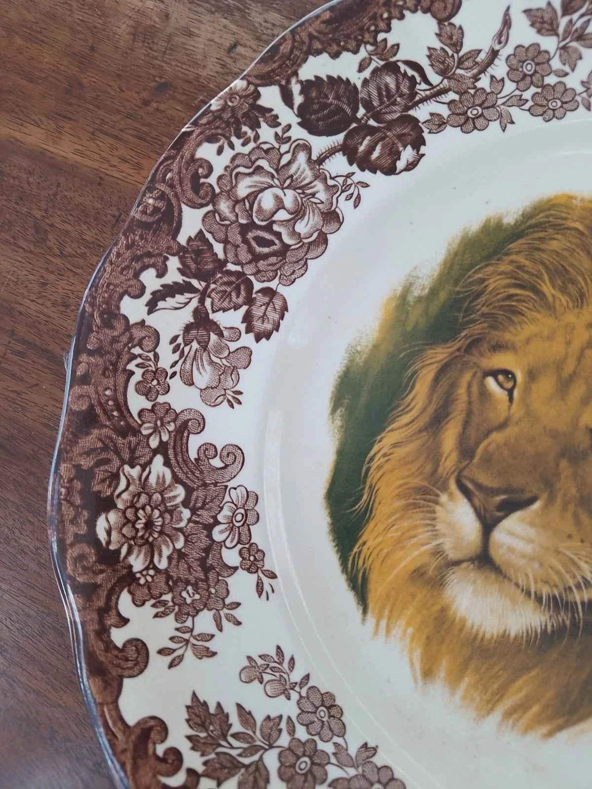 Royal Worcester Palissy LION Game Series DINNER PLATE 11 1/2" VERY RARE
