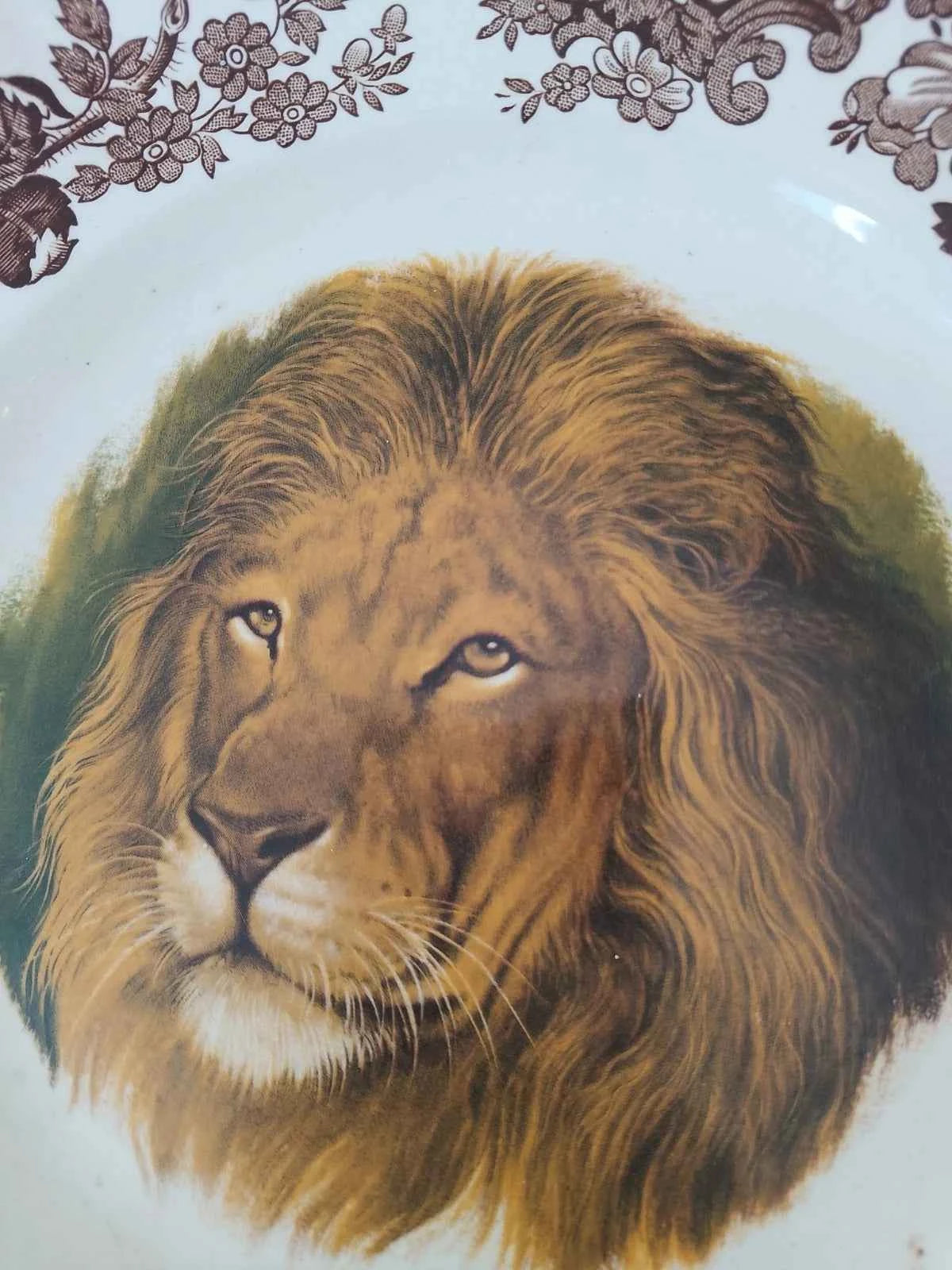 Royal Worcester Palissy LION Game Series DINNER PLATE 11 1/2" VERY RARE