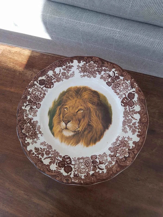 Royal Worcester Palissy LION Game Series DINNER PLATE 11 1/2" VERY RARE