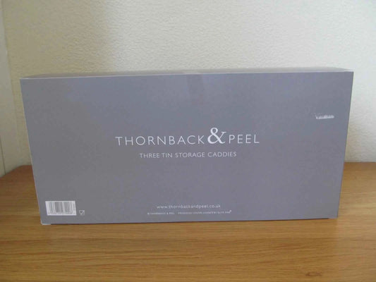 NEW Set of 3 Thornback and Peel Tins Round Blackbird and Bramble