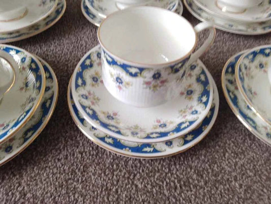 Paragon Coniston Tea Set 6 Trios, Milk Jug , Sugar Bowl , Cake Plate