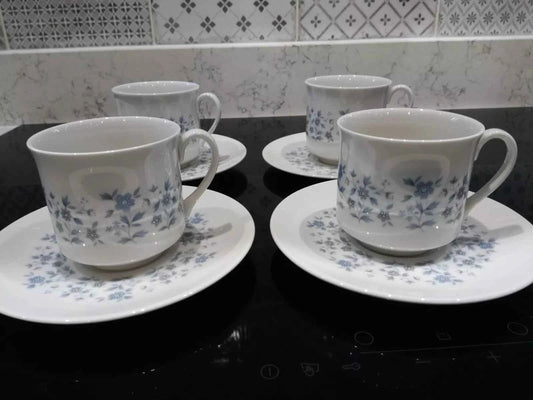 4 x Royal Doulton Galaxy Cups and Saucers Rare Excellent condition