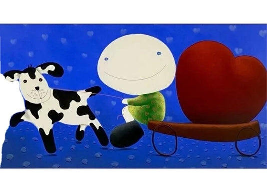 Mackenzie Thorpe Riding with Love Limited Edition Print COA - 105cm x 73cm