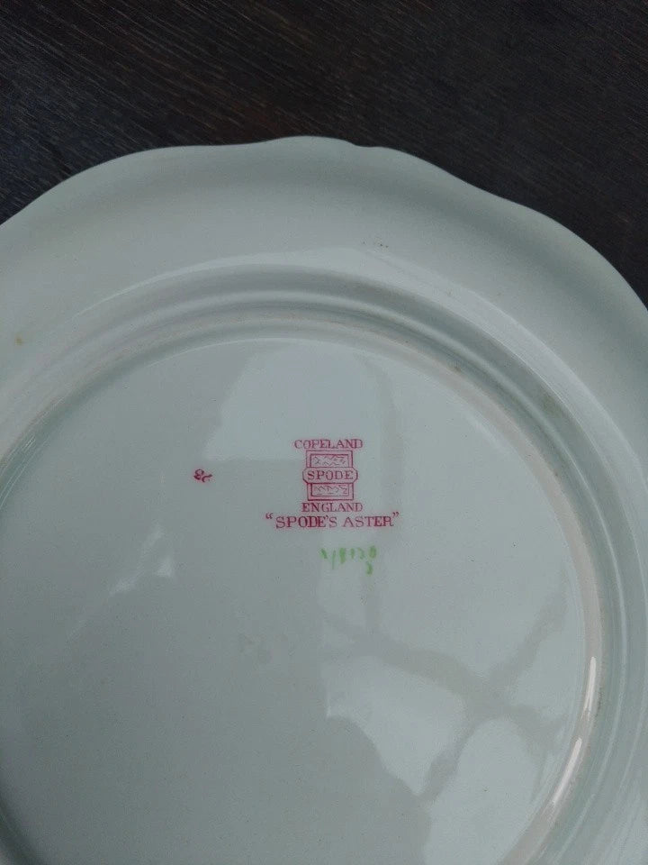 Spode Copeland Aster Dinner Plate 10.5" Vintage RARE - Helsby Vintage