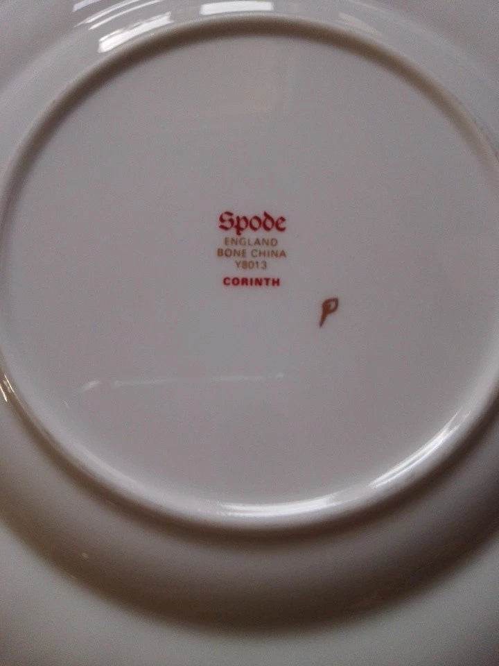 Spode Corinth Set of 4 White With Gold Rim Side Plates 16cm - Helsby Vintage