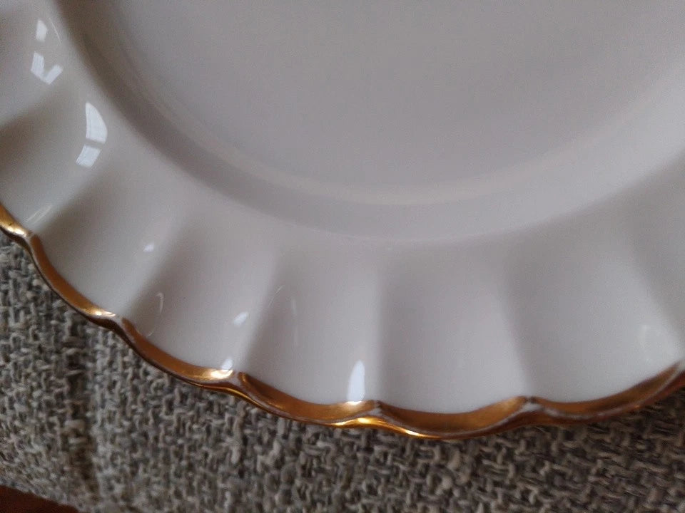 Spode Corinth Set of 4 White With Gold Rim Side Plates 16cm - Helsby Vintage
