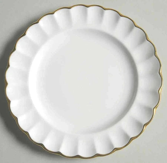 Spode Corinth Set of 4 White With Gold Rim Side Plates 16cm - Helsby Vintage