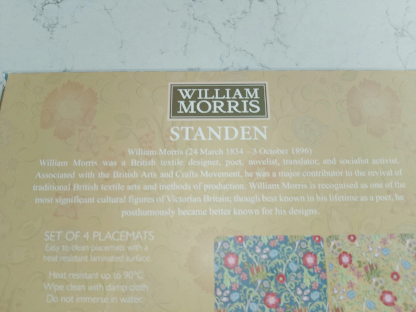 NEW William Morris Standen Set Of 4 Placemats And 4 Coasters - Helsby Vintage