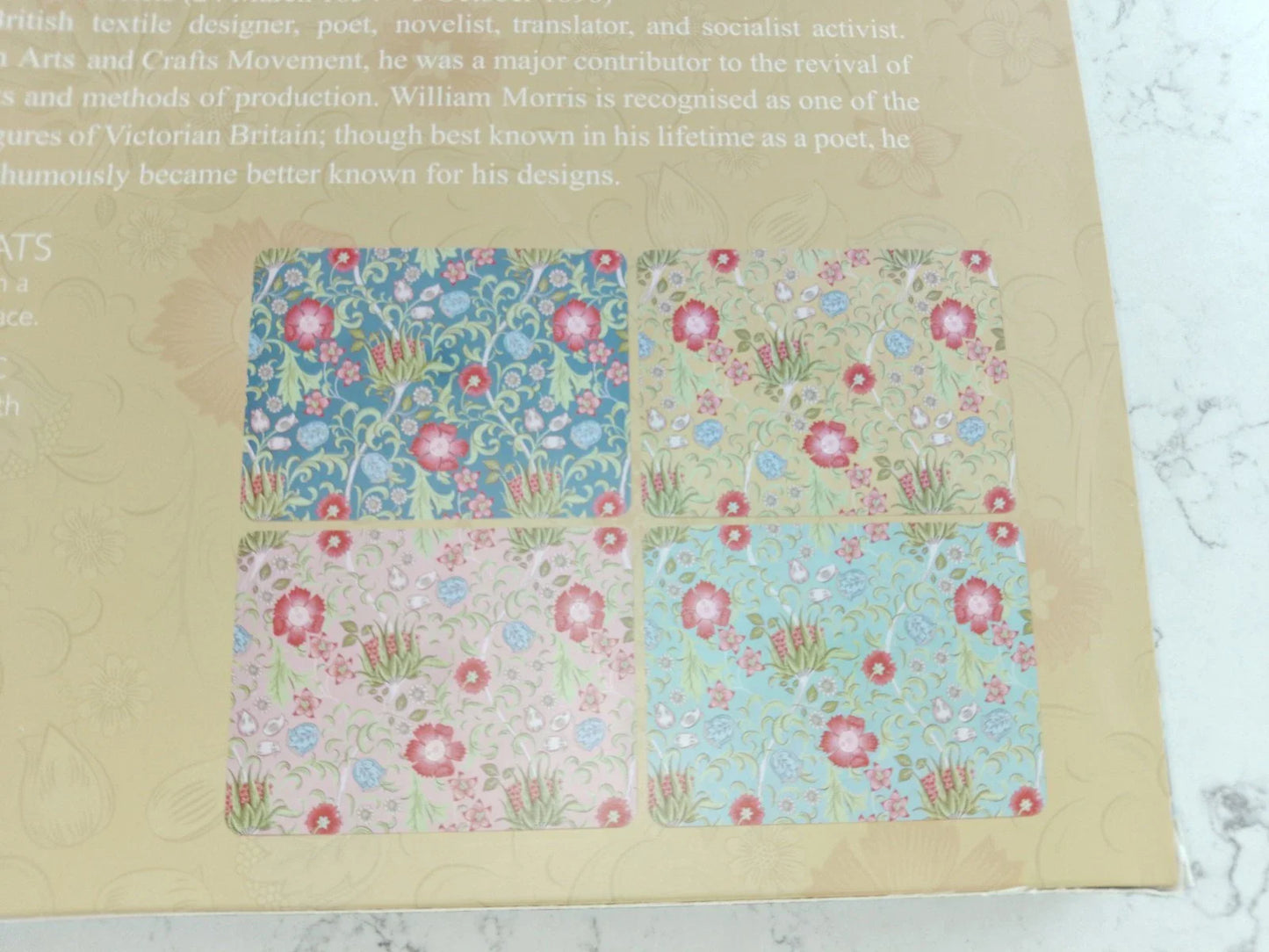 NEW William Morris Standen Set Of 4 Placemats And 4 Coasters - Helsby Vintage
