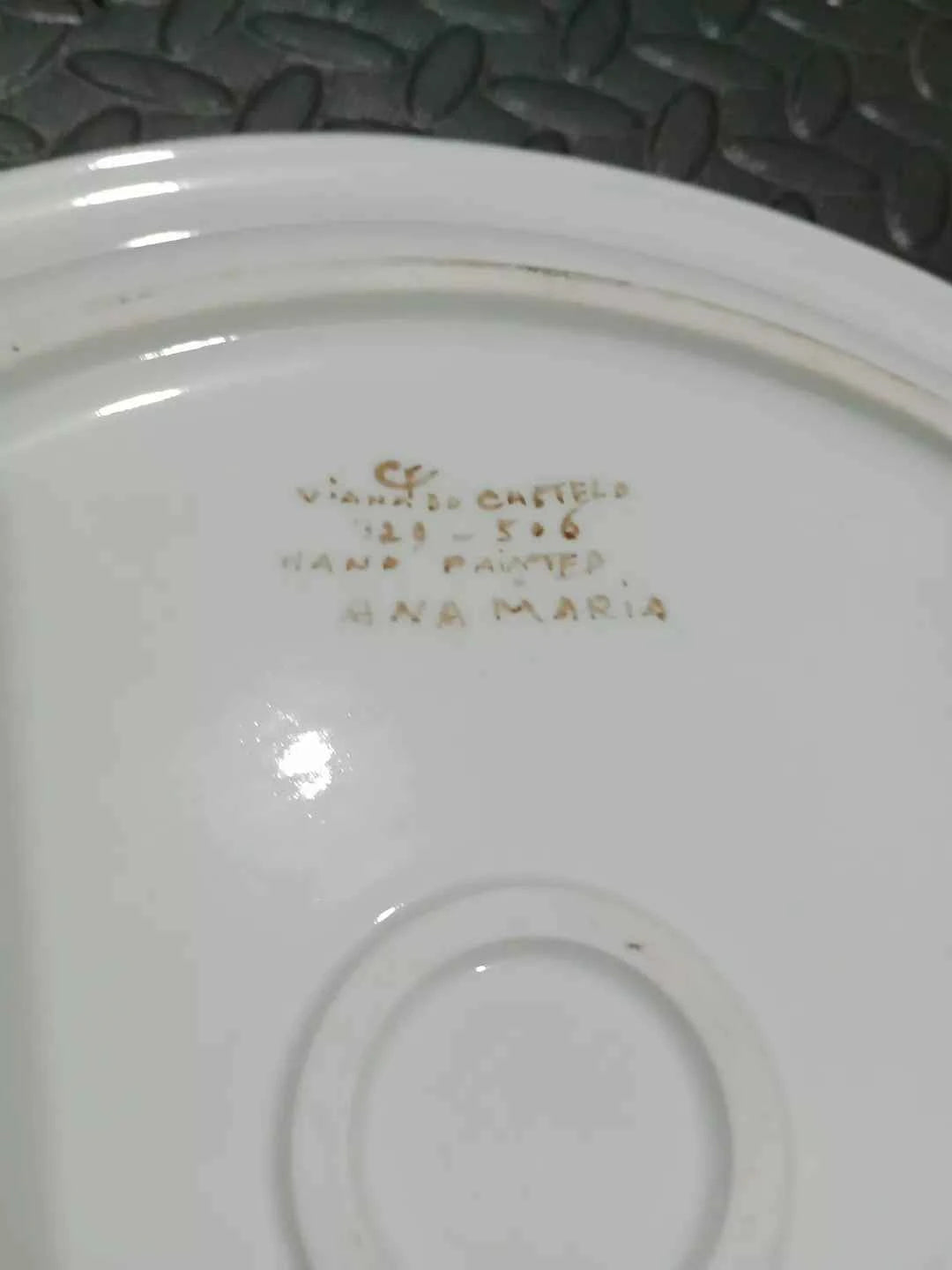 Viana Do Castelo Charger Plate 35cm Ana Maria Hand Painted 329 506 Vintage - Helsby Vintage