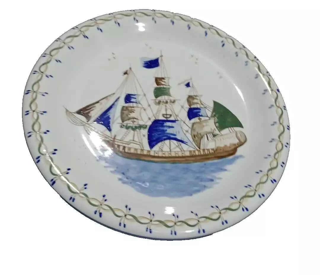 Viana Do Castelo Charger Plate 35cm Ana Maria Hand Painted 329 506 Vintage - Helsby Vintage