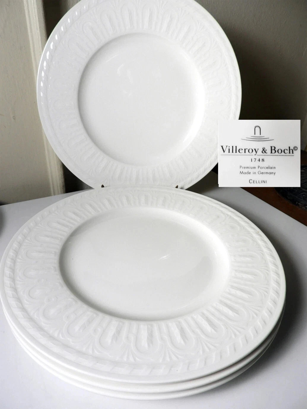 NEW Villeroy & Boch Set Of 4 Cellini Classic Exclusive Collection Salad Plates 22cm - Helsby Vintage