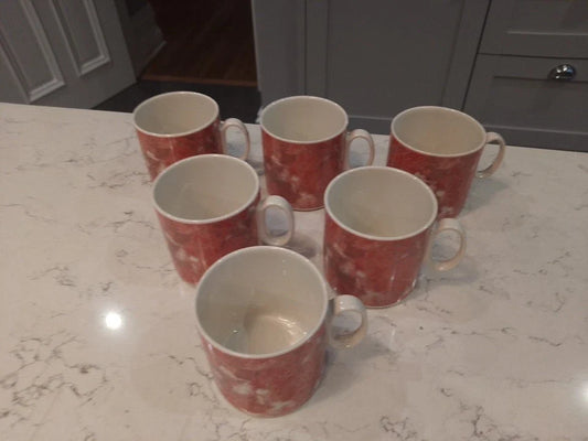 6 x Villeroy & Boch Siena Tea Coffee Espresso Mugs 1980s Luxembourg 6.5cm Tall - Helsby Vintage