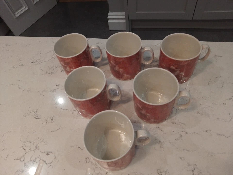 6 x Villeroy & Boch Siena Tea Coffee Espresso Mugs 1980s Luxembourg 6.5cm Tall - Helsby Vintage