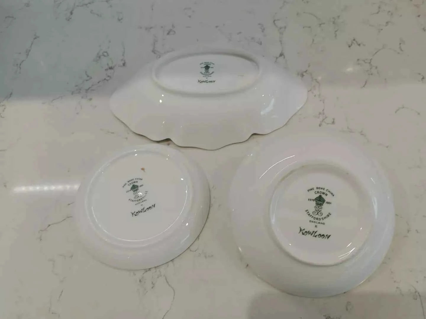 Set of 3 Kowloon Trinket PIN Dishes Crown Staffordshire - Helsby Vintage