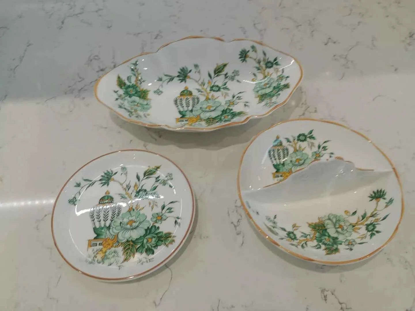 Set of 3 Kowloon Trinket PIN Dishes Crown Staffordshire - Helsby Vintage