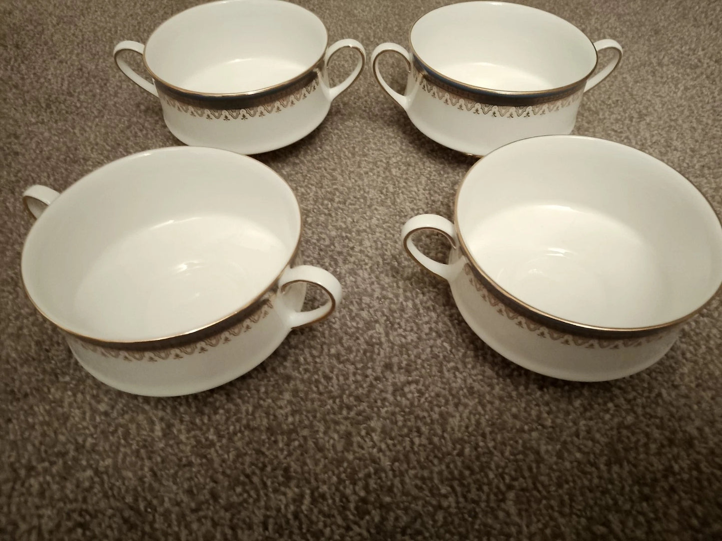 Royal Albert Vintage Paragon Sandringham Soup Cups x 4 - Helsby Vintage