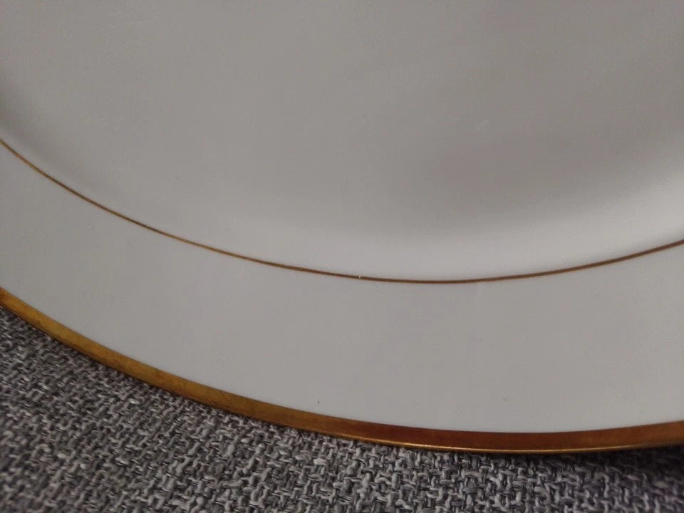 Richard Ginori Italy 16" Oval Serving Platter Gold Rim Vintage - Helsby Vintage