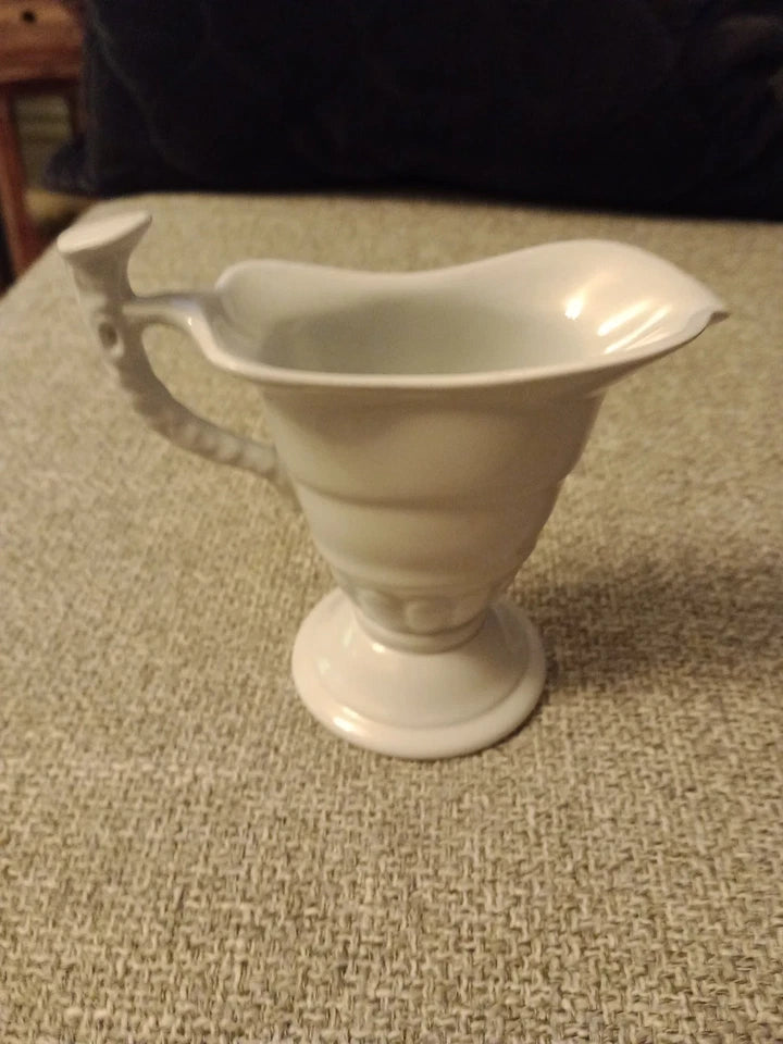 Spode Pottery Blue Creamer Milk Jug 12cm Ornate Handle Vintage - Helsby Vintage