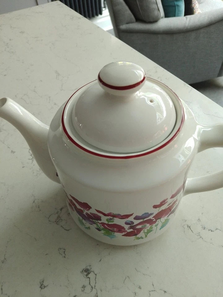 Wade Poppies Teapot, Large, 1980s, 15cm Height, Very Good Condition - Helsby Vintage
