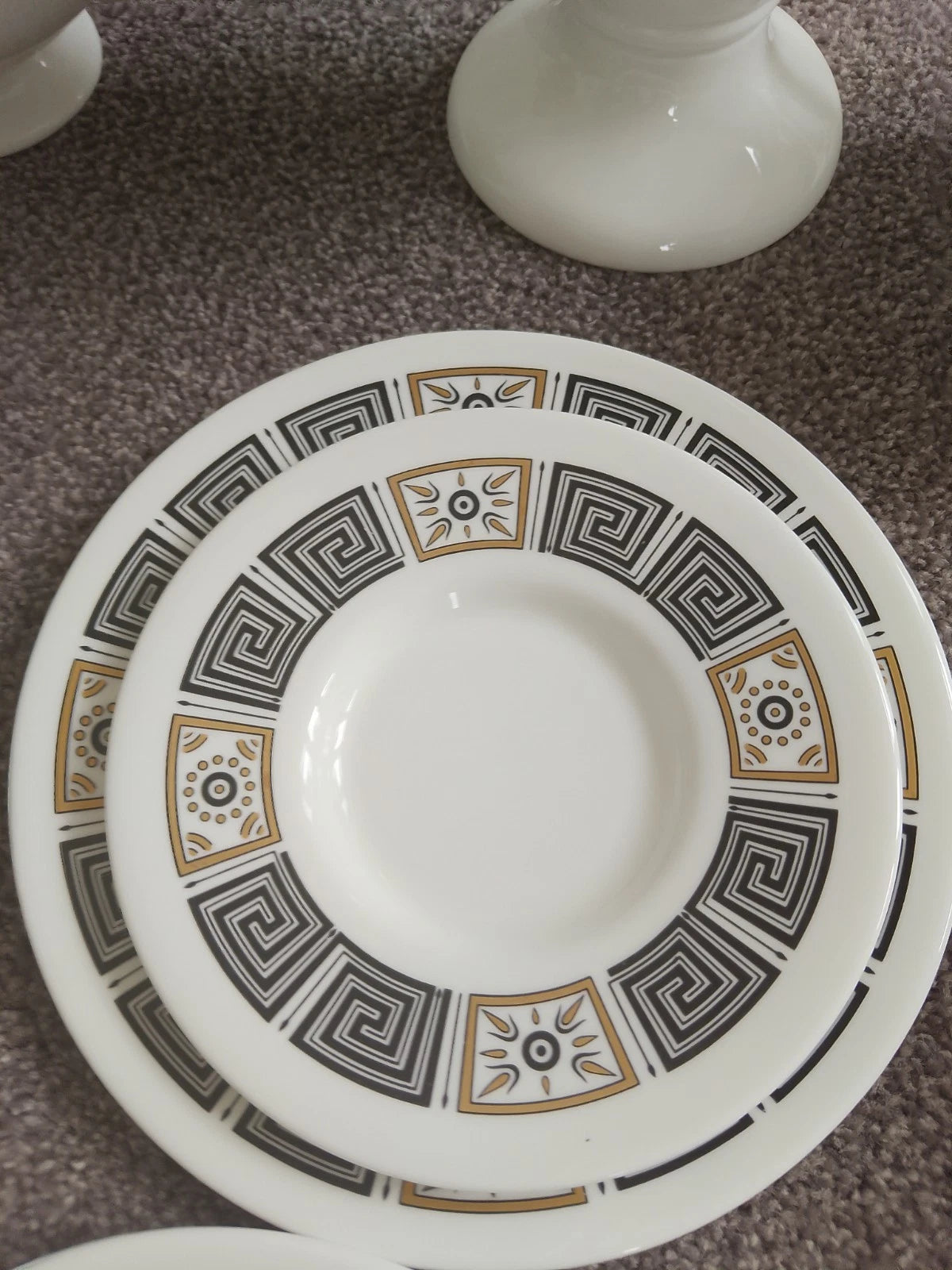 Wedgwood Asia Black Coffee Service Set White Bone China R4288 For 6 - Helsby Vintage