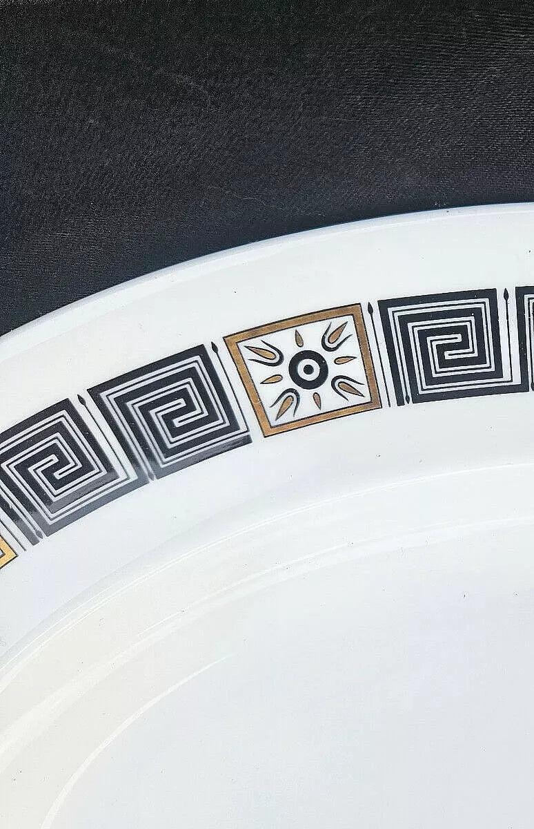 Wedgwood Asia Black Oval Platter Meat Dish 14 By 10 Inches - Helsby Vintage
