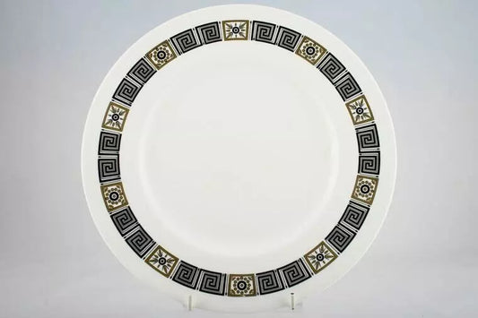 Wedgwood Asia Black R4288 Set Of 4 Salad Plates 8" Very Good Condition - Helsby Vintage