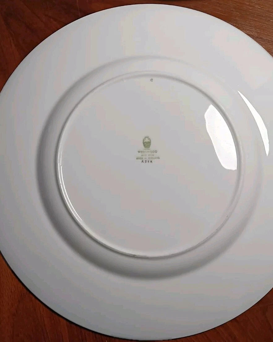 Wedgwood Black Asia Set Of 4 Dinner Plates 27cm Excellent Condition - Helsby Vintage