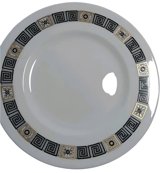 Wedgwood Black Asia Set Of 4 Dinner Plates 27cm Excellent Condition - Helsby Vintage