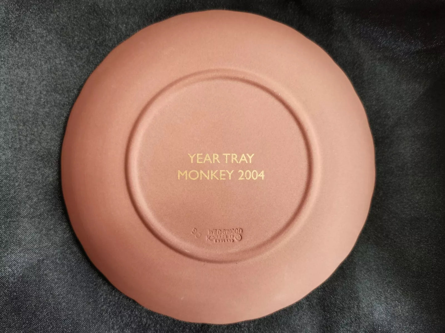 Wedgwood Jasperware Year Tray Monkey 2004 Pin Dish Pink RARE - Helsby Vintage