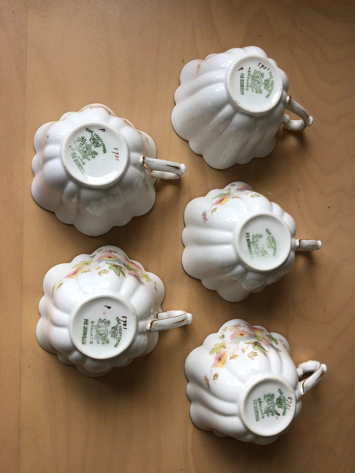Antique Wileman Foley Pre-Shelley Chrysanthemum Empire Shape 18 Piece Tea Set - Helsby Vintage