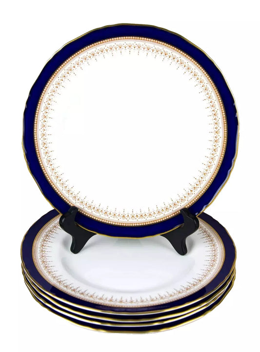 6 x Royal Worcester Regency Blue 8" Salad Plates