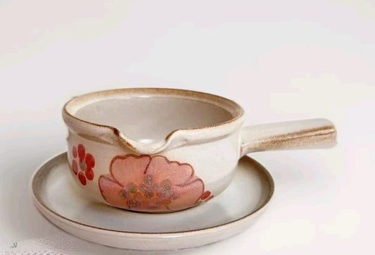 Denby Gypsy Gravy Sauce Boat with Saucer. Stoneware. 1970s