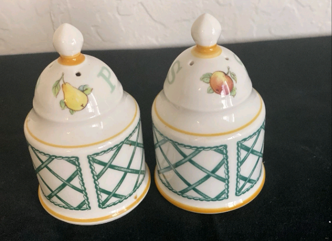 Villeroy & Boch Basket pattern Salt and Pepper Shakers