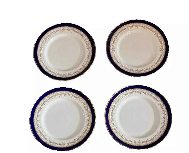 Royal Worcester Regency Cobalt Blue SET OF 4 Side Plates 6"