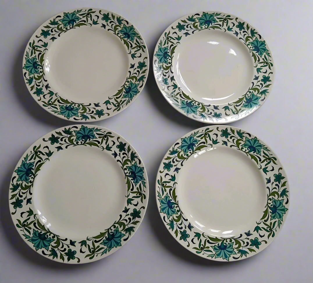 Midwinter Spanish Garden Marquis Of Queensberry Retro Dinner Plates X 4