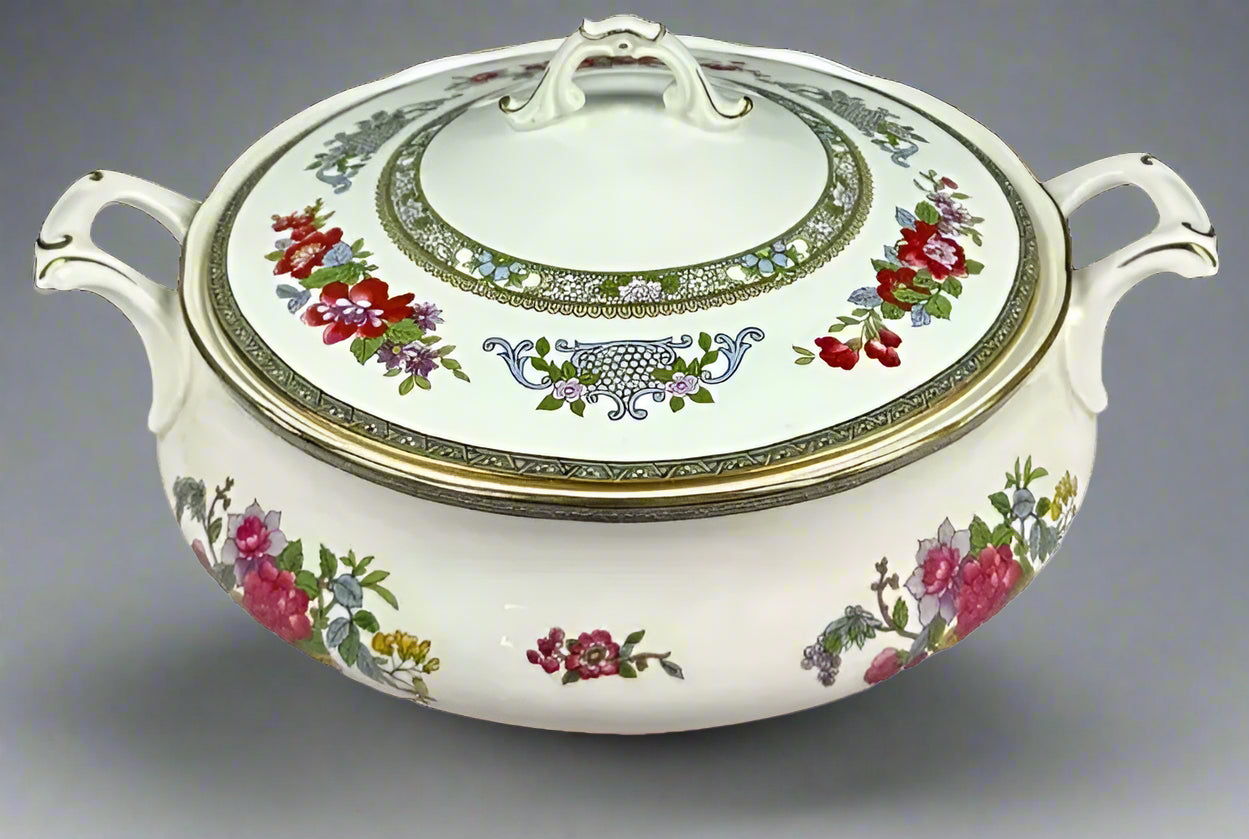 Paragon Tree of Kashmir Tureen Lidded Handled Vegetable Serving Dish Rare