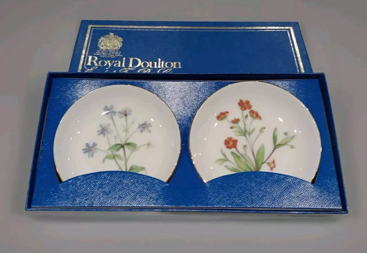 Royal Doulton Coasters Set Meadow Pin Dishes