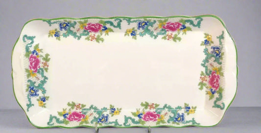 Royal Doulton Floradora Green Large Sandwich Tray 