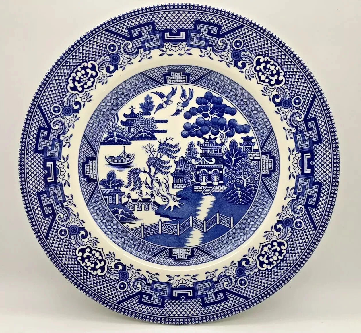 Royal Stafford Blue Willow SET OF 4 Dinner Plates 11 inch
