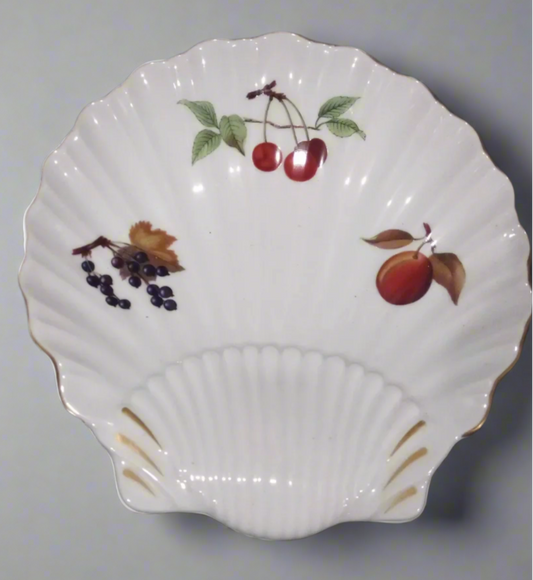 Royal Worcester Evesham Gold Shell Shaped Dish